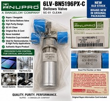 Nupro Swagelok 6LV-BN5196PX-C Bellows Valve SC-01 Clean NOS High Purity picture