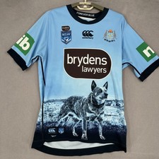 New South Wales Blues Jersey Mens Large Blue 2020 Captains Run Canterbury Rugby picture