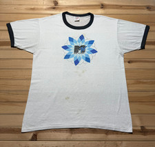 Vintage 1996 MTV Music Television Pinwheel Short Sleeve Ringer T-Shirt USA Large picture