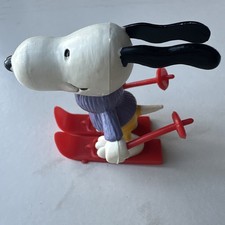 VINTAGE Rare PEANUTS SNOOPY on SKIS UNITED FEATURES 1958 '66 HONG KONG picture