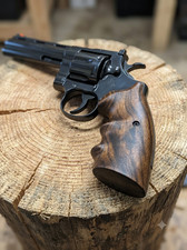 Custom Walnut Grips for Colt Python, 2021+ Anaconda, Official Police & Trooper I picture