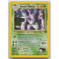 Giovanni's Nidoking Unlimited Holo Gym Challenge 7/132 Holo Rare MP Pokemon picture