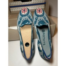 ROTHYS Women's Moroccan Teal Colorway Loafer Flats Shoes Limited Edition Sz 7.5 picture