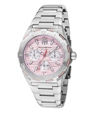TechnoMarine Seven Seas Lady’s Watch Pink Dial  TM-725048 36mm Steel NEW 10ATMm picture