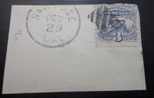 CALIFORNIA -  FANCY CANCEL Ties #114 to Piece - SCARCE UNLISTED DIAMOND DESIGN  picture
