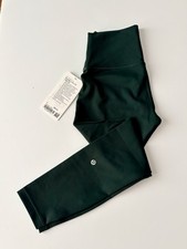 NWT Lululemon Size 6 Wunder Train High-Rise Tight 25” Rainforest Green picture
