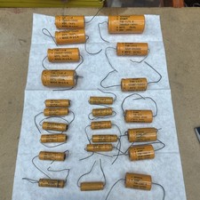 23 Pc Vintage SPRAGUE Atom TVA Electrolyte Capacitors Lot USA Tube Amp Audio picture