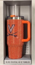 New NCAA Bling Colossal 46oz Tumbler U of Virginia Cavaliers Orange Rhinestone picture