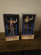 WWE Mattel Andre The Giant & Macho Man Ring Cart Wrestlemania Figures New SEALED picture