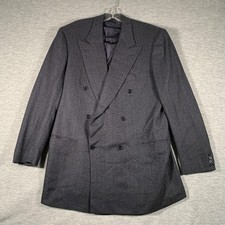 Brioni Blazer Mens 42 Herringbone Wool Cashmere Double Breasted Sport Coat Italy picture