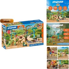 Playmobil Zoo Wilderness Climbing Park 3 Platforms Cable Car Suspension Bridge picture