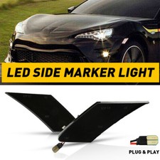 For 2013-20 Subaru BRZ Scion FR-S Smoke White LED Turn Signal Side Marker Lights picture