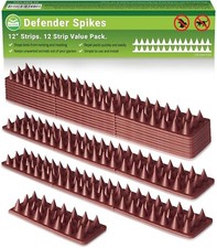 De-Bird Defender Spikes, 12 Pack Bird Deterrent, Squirrel Spikes, Anti Climb picture
