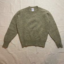 Vintage Pendleton Knockabouts Wool Crewneck Sweater Heather Green Grey Size 38 picture