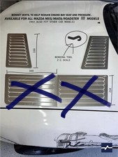 Universal Vertical Pair Of Aluminium Bonnet Vents To help with heat Reduction picture