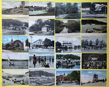 20 Saugatuck Michigan Antique/Vint. Printed Postcard Lot, Hotels, Beach, Ferry picture