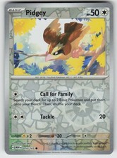 Pidgey 016/165 Common 151 Pokemon Reverse Holo Near Mint picture