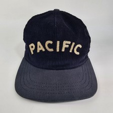 The Ampal Profile III PACIFIC Corduroy Patch Hat Navy Leather Strapback USA picture
