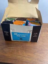 Spinnerin Wool Rug Yarn Box 1 Ounce Units Precut Latch Hook Multi Mixed Colors picture