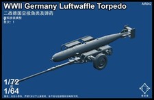 1/72 WWII German Luftwaffe Torpedo & Transport Trolley Set Unpainted picture
