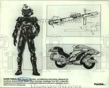 1990 Press Photo Super Force's crimefighting technology designed by Robert Short picture