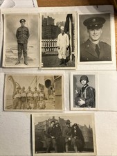 6 Soldier Photos /Military RPPC  & Photo Lot -- Soldiers Uniforms WWI WWII  (AA) picture