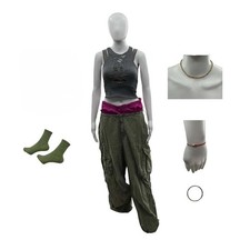 Kaia Gerber Mother Mary Screen Worn Wardrobe & Jewelry 7pc Lot BDG Trousers COA picture