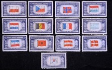lss USA Scott 909-921 1943 Overrun Countries Set MNH picture