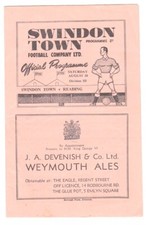 1949/50 Swindon Town v Reading League 3 South 20/8/49 Very good condition picture