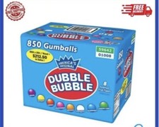 New Dubble Bubble Bubble Gum Balls 1 Inch Gumballs 850 count 15 lbs Bulk Vending picture
