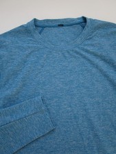 Mens Medium Lululemon Shirt Surge Warm Crewneck LS Pullover Heather Blue picture