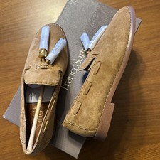Franco Sarto L-Hartlie Brown Suede Leather Loafers w/ Tassels - Women's Sz 5 picture
