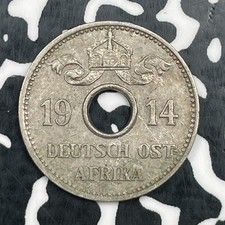 1914-J German East Africa 5 Heller Lot#N1166 picture