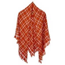 Madewell Blanket Scarf Plaid Rust NWOT picture