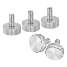 5pcs M5x10mm Knurled Thumb Screws 304 Stainless Steel Flat Knurled Head Bolts picture