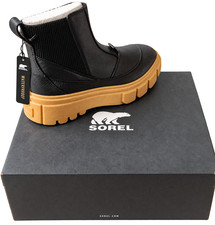 SOREL Caribou X Chelsea Waterproof Boots Women’s 8 Black Gum New in Box picture