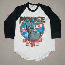 Vintage 1983 The Police North American Tour Raglan T Shirt Size Large USA 80s picture