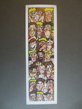 1992 BOOKMARK Waterstone's Design a Bookmark CARTOON FACES Christopher Dawson picture
