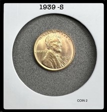 1939-S Lincoln Wheat Cent Penny GEM BU RED Uncirculated Brilliant UNC 1C picture