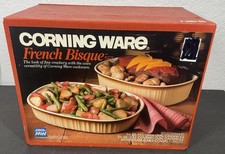 Corning Ware French Bisque F-260 Oval Casserole 3 Pc Set - New Sealed picture
