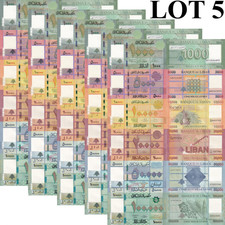 Lebanon 1000-100000 Livres 2016-2022 P 90c(1) 91 92 93 94 95 UNC Set 6 pcs Lot 5 picture