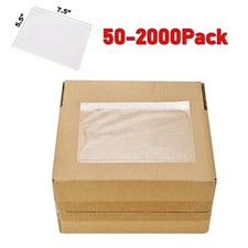 50-2000 7.5 x 5.5 Clear Packing Pouches List Invoice Shipping Envelope Adhesive picture