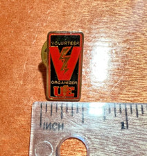 UE United Electrical Workers Union Volunteer Metal Pin picture