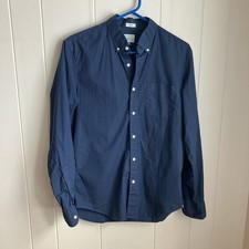 Men's J. Crew Secret Wash Button Down Blue Shirt Size M picture