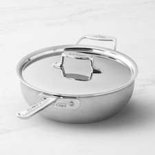 All-Clad D5 Stainless Steel Essential Pan with Lid 4 Qt - NEW, Freeship picture
