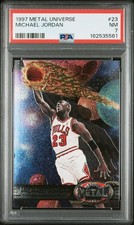 🔥 1997 METAL UNIVERSE MICHAEL JORDAN #23 CHICAGO BULLS NEAR MINT PSA 7 🔥 picture
