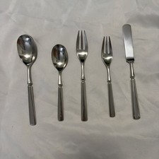 Vtg (5) Pcs DANSK int'l Designs Japan IHQ Anvil Pattern Flatware Place setting picture