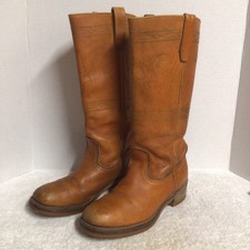 Vintage 70s Longhorn Stitched Campus Frye Style Boots Women’s 8 USA picture