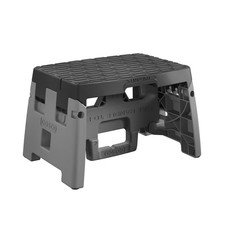 COSCO 1-Step Plastic Folding Step Stool, Type 1A (Black and Gray) picture