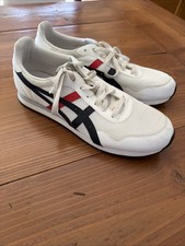 Vintage ASICS Tiger Men’s Retro Sneakers Sz 13 White Red Blue picture